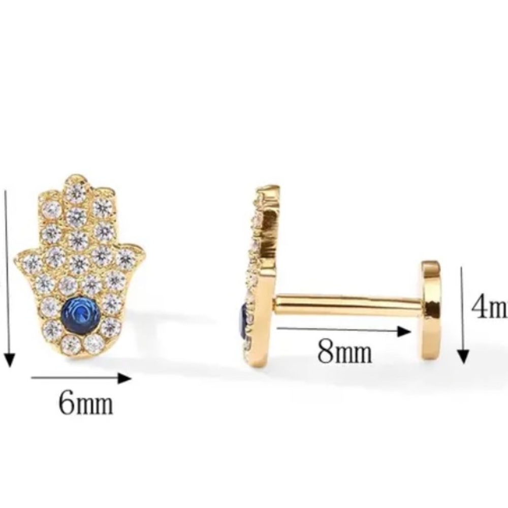 Fatima Hands Small Earrings 925 Silver